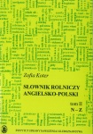 SŁOWNIK ROLNICZY ANGIELSKO-POLSKI TOM II N - Z