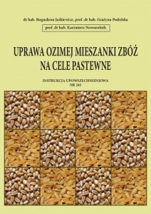 UPRAWA OZIMEJ MIESZANKI ZBÓŻ NA CELE PASTEWNE IU 245 (PRODUKT CYFROWY)